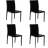 Chaises salle à manger CLASSY (X4) Couleur Noir Matière Cuir synthétique