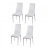 Chaises salle à manger Zebra (X4) Couleur Blanc Matière Polyurethane