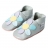 Chaussons cuir souple - Fleur multicolore
