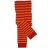 Collants sans pieds Bébé Coton bio Rayé Rouge-orange