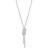 Collier 2 fils avec motif noeud au centre argent