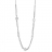 Collier acier double chaine avec pastille de nacre blanche