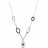 Collier acier et pendentif noire