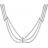 Collier acier femme triple chaine