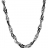 Collier acier maille losange noire