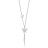 Collier acier motif<a title='composition florale pour la saint-valentin' href='http://www.familyby.com/boutiques/detailCategorie/4211' style='text-decoration:none; color:#333'><strong> fleur</strong></a> et papillon nacre blanche