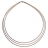 Collier argent 3 fils 3 couleurs
