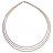 Collier argent 3 fils 3 couleurs