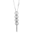 Collier argent 4 cercles pendant 42cm