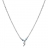 Collier argent dauphin et 2 pierres bleues clair réglable 35+5cm