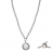 Collier argent ELLE avec agate blanche