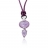 COLLIER ARGENT ER OXYDE LAVANDE