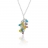 Collier argent et pierres de couleur