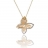 Collier argent et vermeil papillon