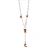 Collier argent forme multi anneaux ambre véritable