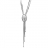Collier argent forme Y double chaine serpentine