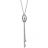 Collier argent forme Y pendant olives