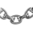 Collier argent massif rhodié mailles croisées- Elixès