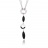 'Collier argent olives agate noires ''ELLE'''