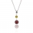 Collier argent oxydes de couleur