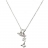 Collier argent oxydes et nacre rose