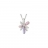 COLLIER ARGENT, OXYDES, PIERRES ROSE ET VIOLETTE