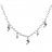 Collier argent pampilles dauphin 2 pierres bleues réglable 35+5c