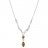 Collier argent pendant ambre cabochon