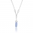 Collier argent pierre bleue