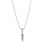 Collier argent plume réglable 40+5cm