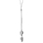 Collier argent rhodié 2 coeurs pendants 39cm