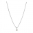 Collier argent rhodié avec pendentif croisé et perle crème imita