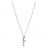 Collier argent rhodié avec pendentif dégradé et pierres blanches