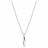 Collier argent rhodié avec pendentif forme losange et barettes p