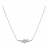 Collier argent rhodié cercle et 2 tiges