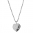 Collier argent rhodié chaine forcat pendentif coeur