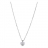 Collier argent rhodié double coeurs avec nacre