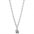 Collier argent rhodié enfant panda blanc et noir - 40cm réglable