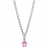 Collier argent rhodié enfant pingouin rose - 40cm réglable 37