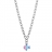 Collier argent rhodié enfant poisson rose et bleu - 40cm réglabl