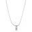 Collier argent rhodie et diamant 2 rangs reglable 43+3cm