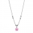 Collier argent rhodié étoile rose - 40cm réglable 37