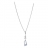 Collier argent rhodié forme rectangulaire et nacre