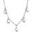 Collier argent rhodié pampilles 44cm