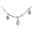 Collier argent rhodié pampilles 45cm