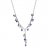 Collier argent rhodié pampilles coeurs et pierres violettes