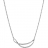 Collier argent rhodié pendentif fantaisie et pierres blanches -