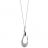 Collier argent rhodié pendentif motif forme 8