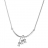 Collier argent rhodié pendentif trio zirconias blancs