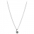 Collier argent rhodie perle imitation grise